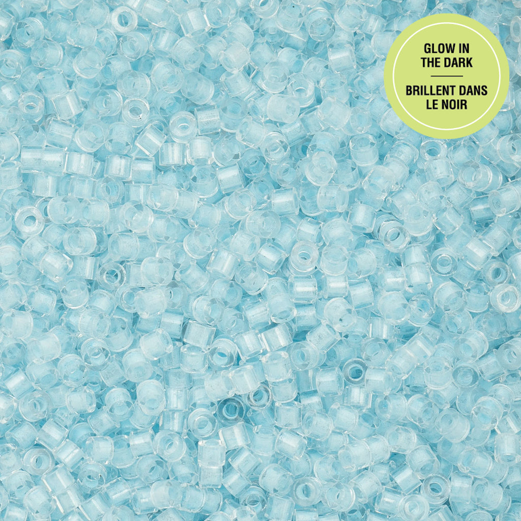 Cylin Bead 11/0 25g Bag Glow in Dark - Sky