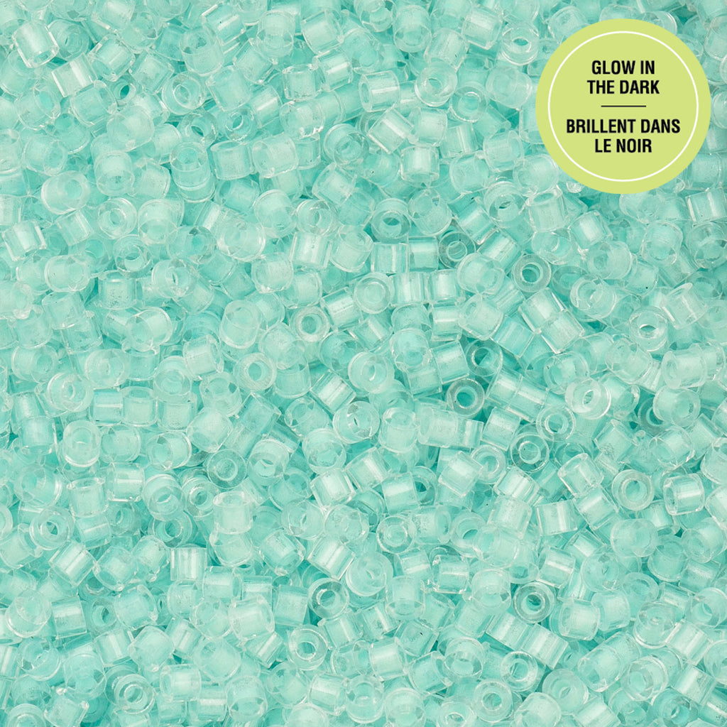Cylin Bead 11/0 25g Bag Glow in Dark - Turquoise