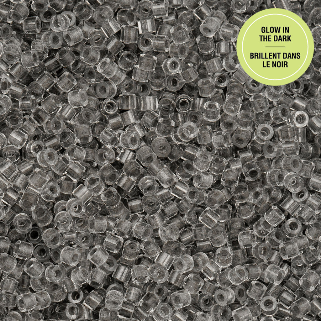 Cylin Bead 11/0 25g Bag Glow in Dark - Grey