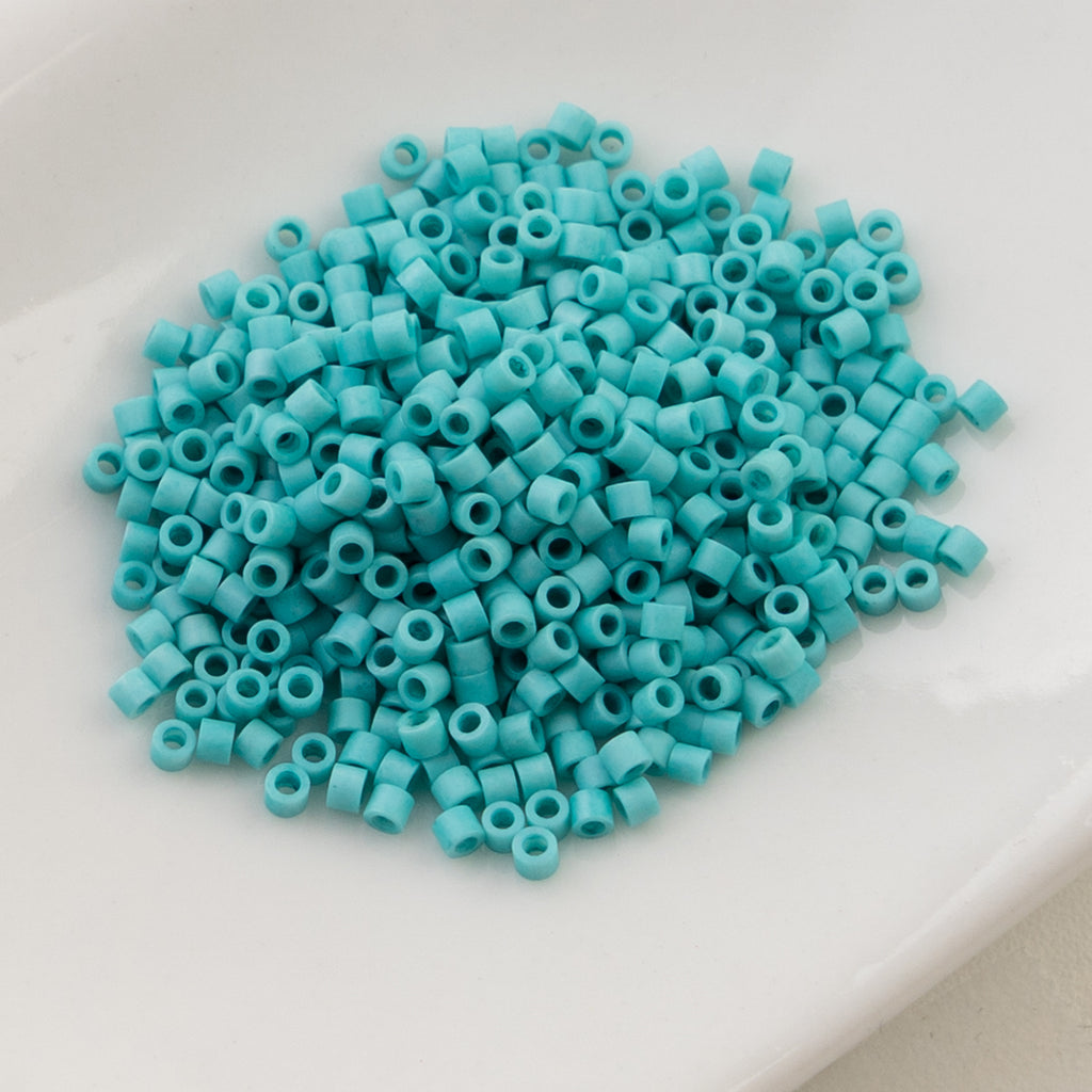 Cylin Bead 11/0 25g Bag Matte - Opaque Turquoise Green