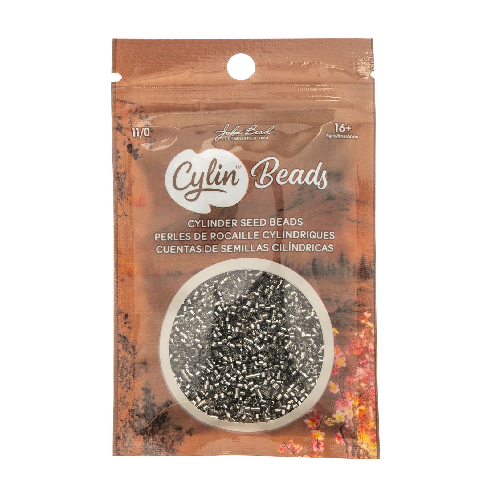 Cylin Bead 11/0 25g Bag Grey S/L