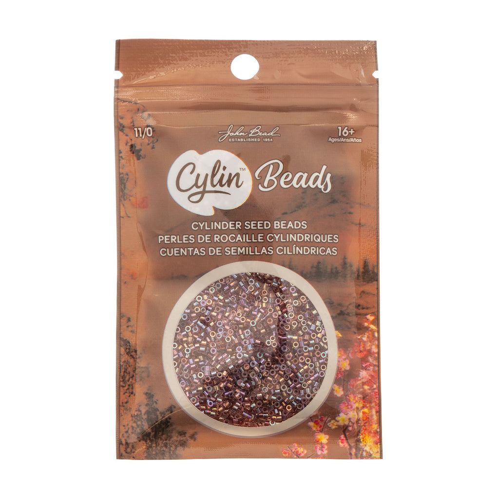 Cylin Bead 11/0 25g Bag Red Gold Luster