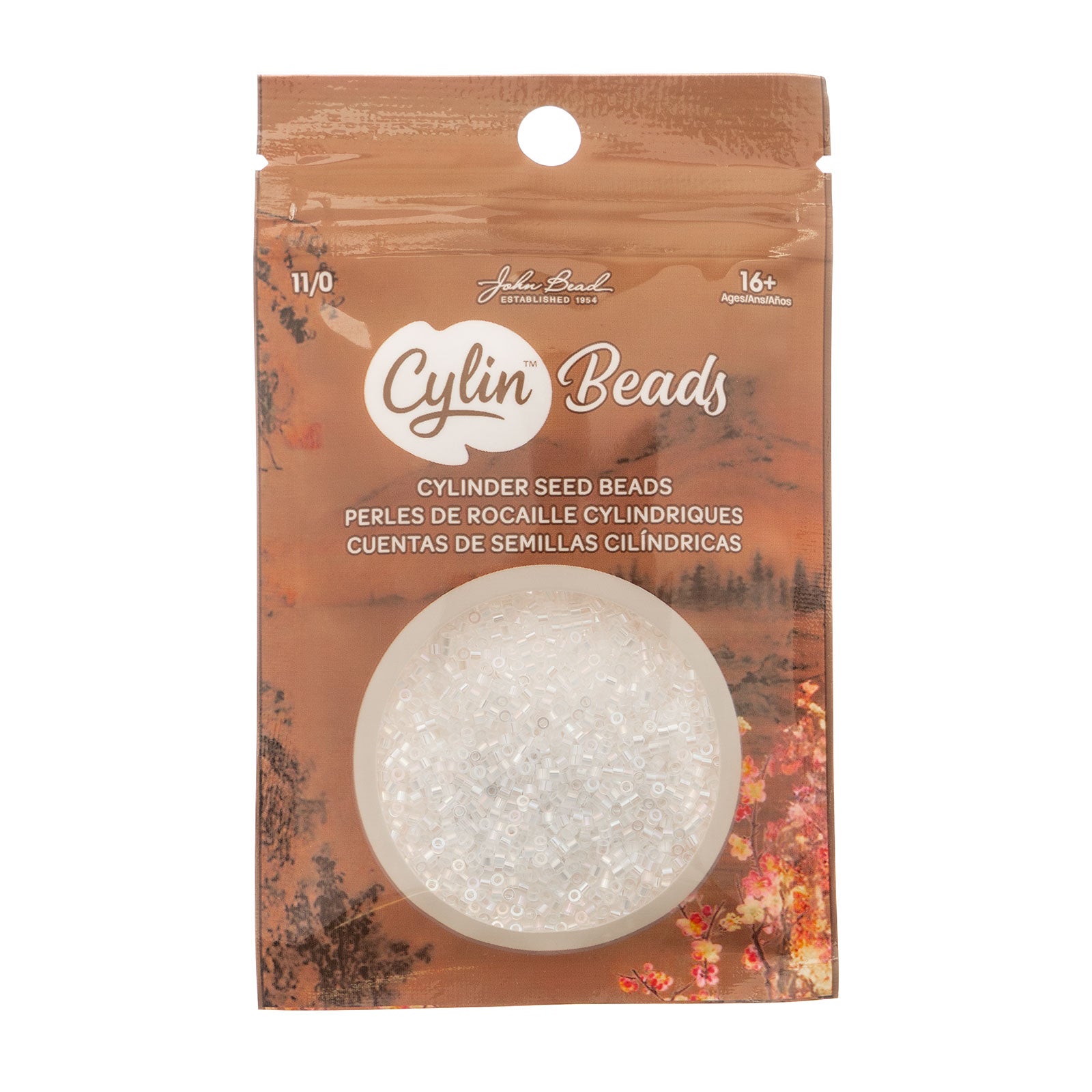 Cylin Bead 11/0 25g Bag White Opal AB