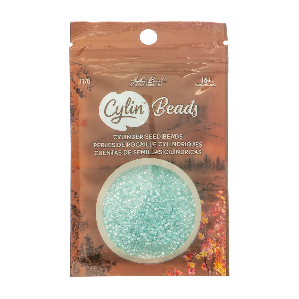 Cylin Bead 11/0 25g Bag Light Crystal Aqua Ceylon