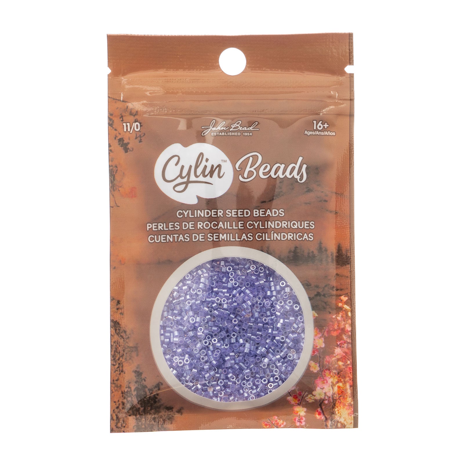Cylin Bead 11/0 25g Bag Crystal Purple Lined Ceylon