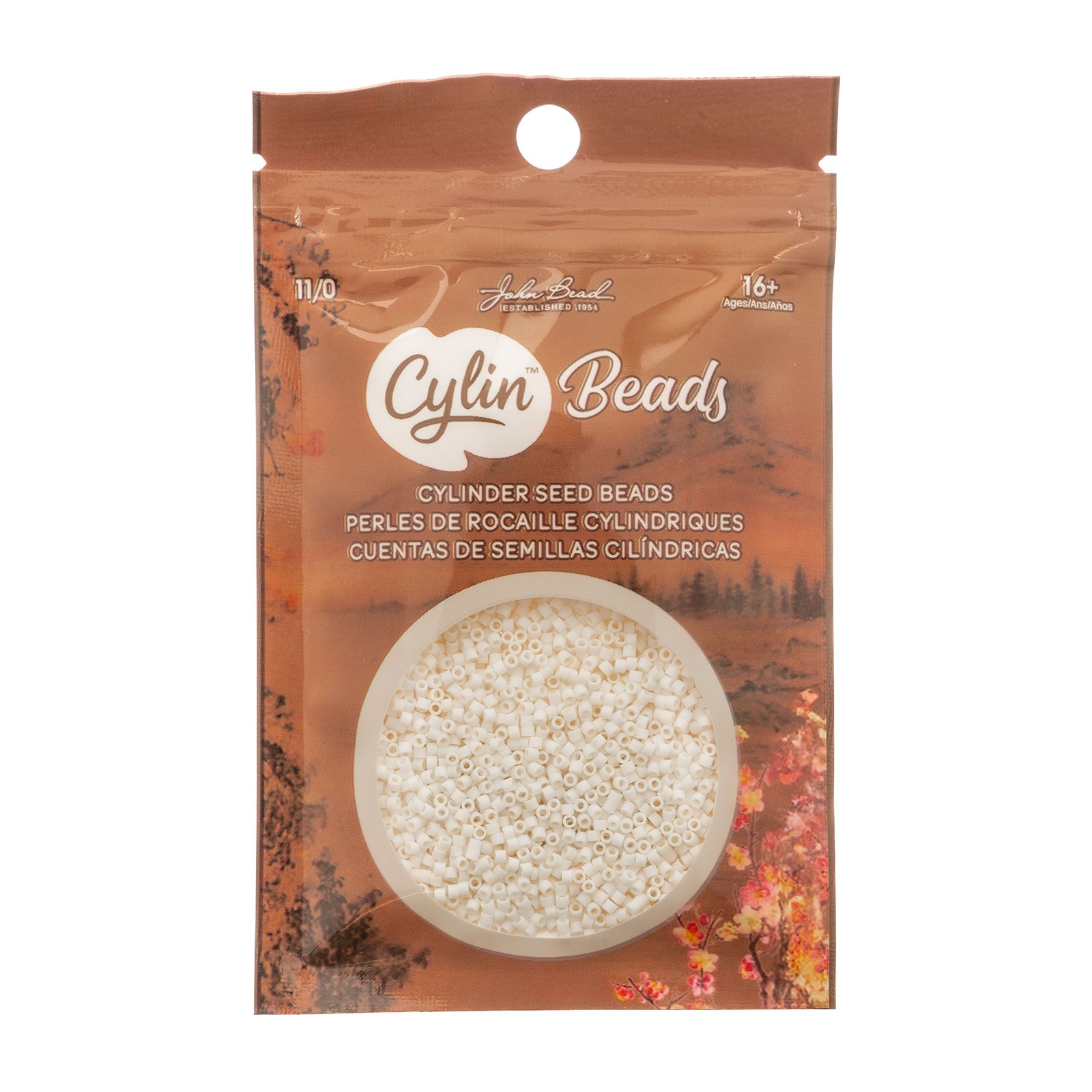 Cylin Bead 11/0 25g Bag Cream Matte Glazed Luster