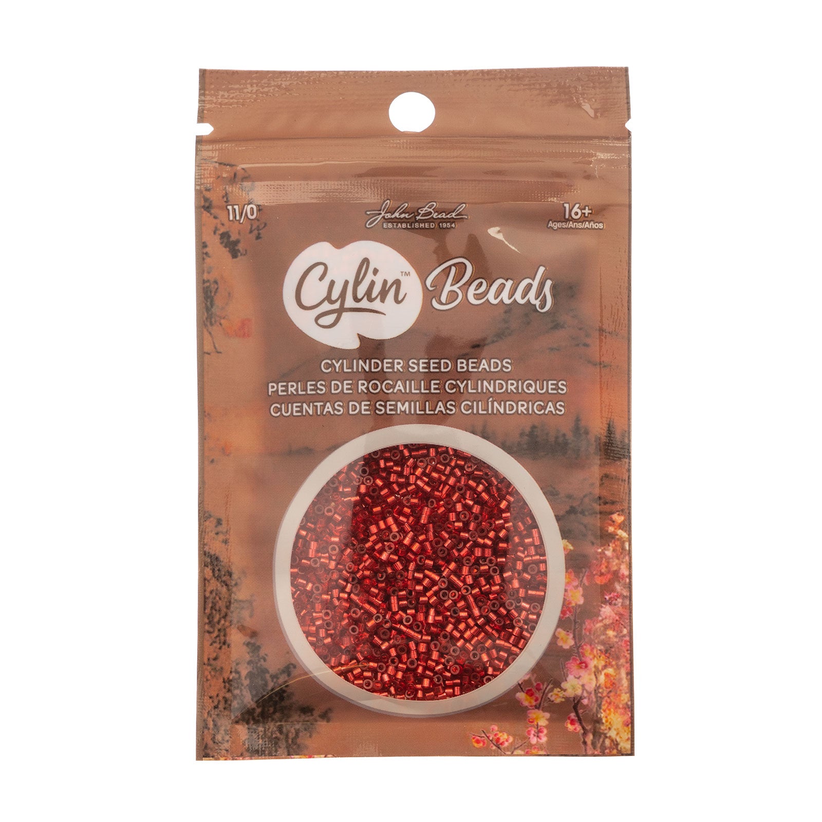 Cylin Bead 11/0 25g Bag Red S/L