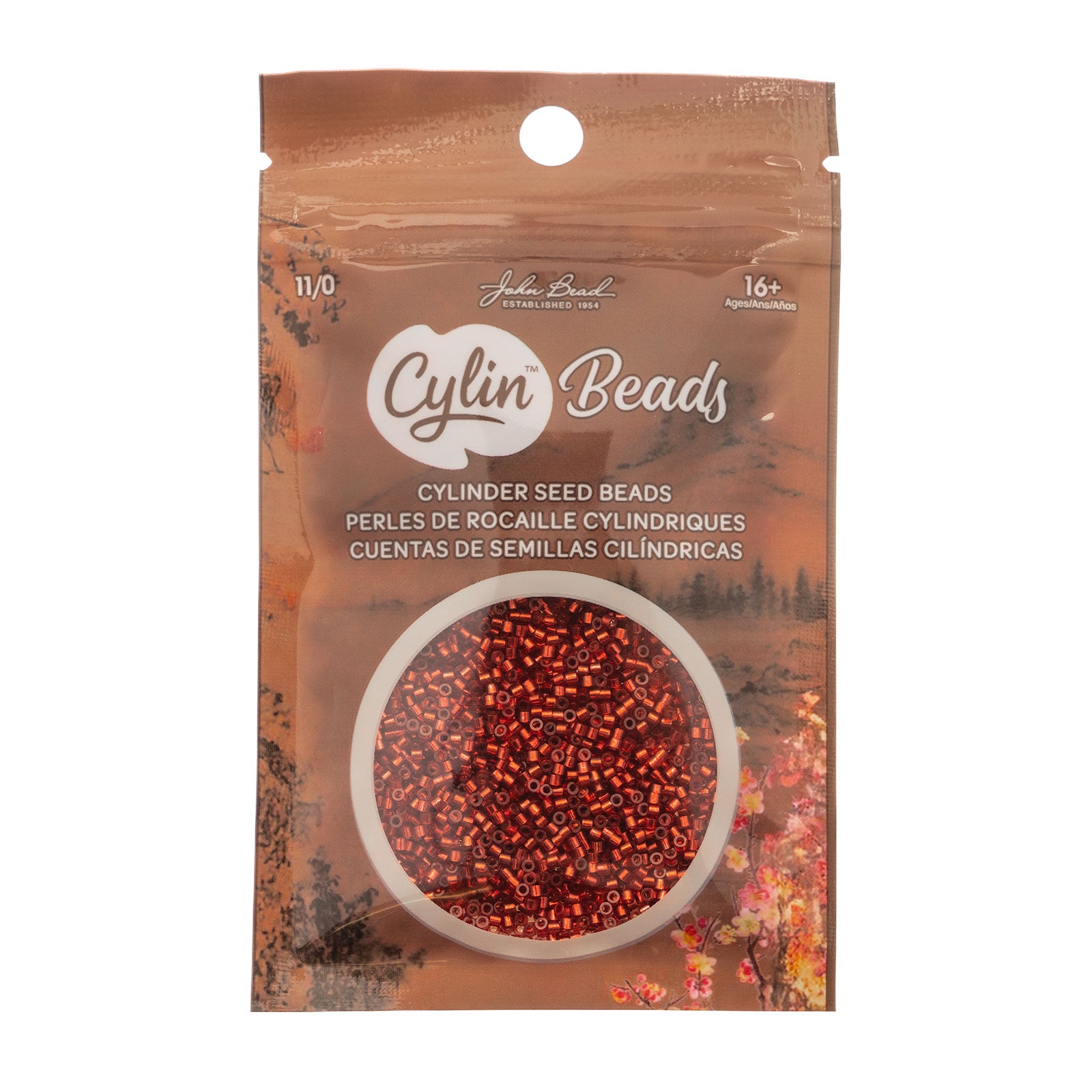 Cylin Bead 11/0 25g Bag Ruby Red S/L