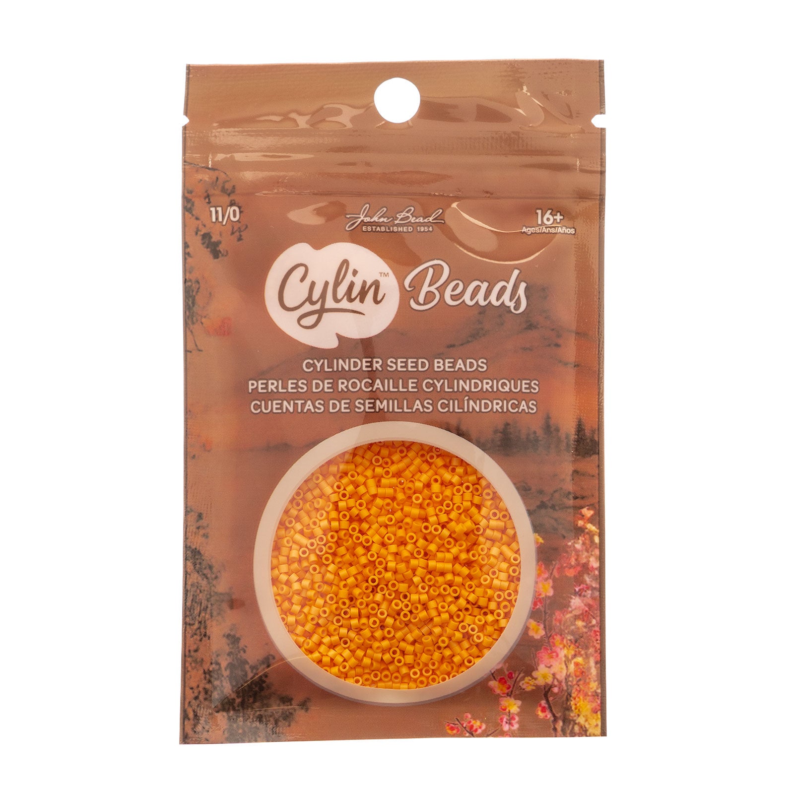 Cylin Bead 11/0 25g Bag Saffron Spice