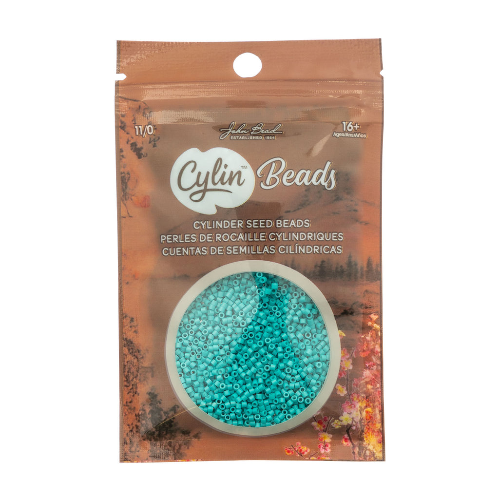 Cylin Bead 11/0 25g Bag Light Turquoise Green