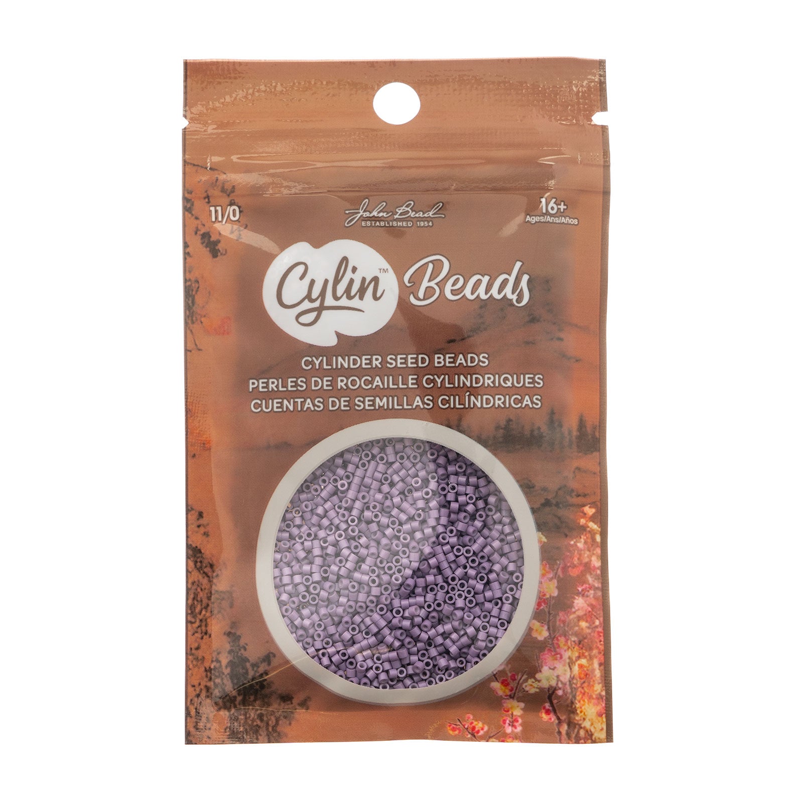 Cylin Bead 11/0 25g Bag Opaque Lavender