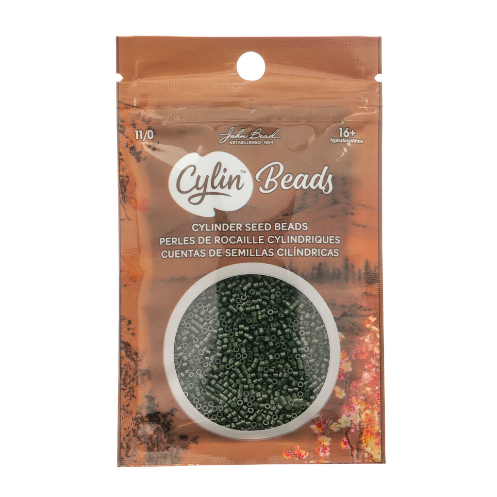 Cylin Bead 11/0 25g Bag Opaque Forest Green