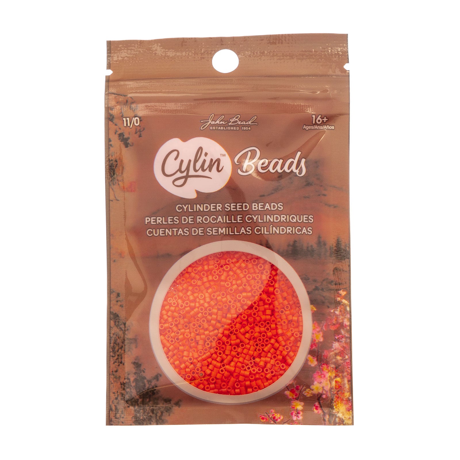 Cylin Bead 11/0 25g Bag Opaque Orange