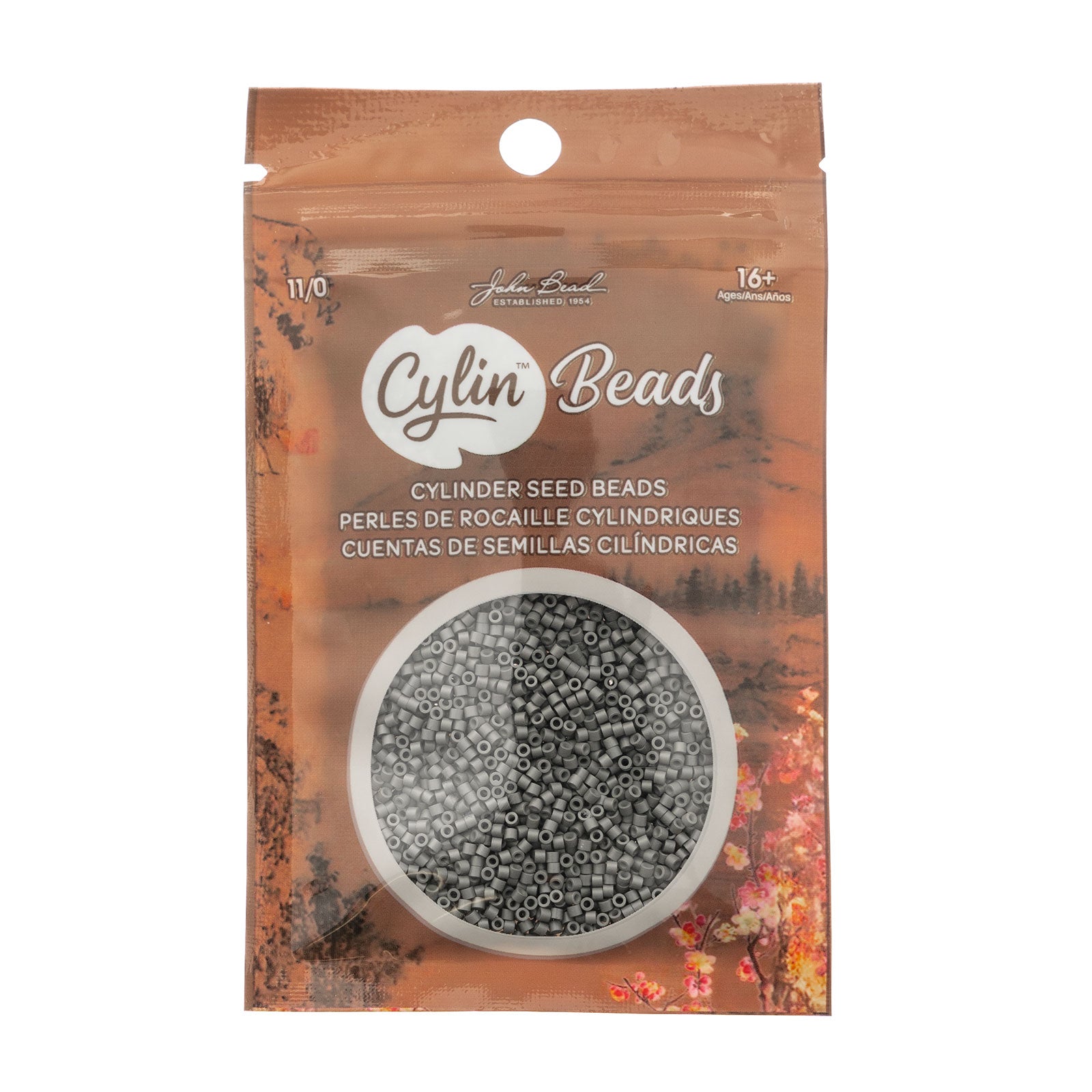 Cylin Bead 11/0 25g Bag Grey Opaque