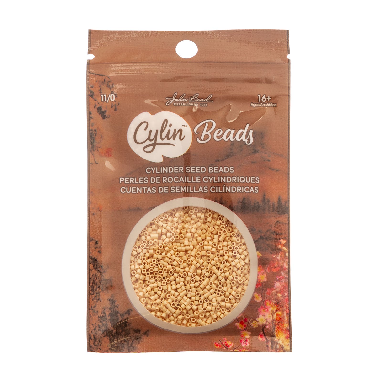 Cylin Bead 11/0 25g Bag Opaque Toasted Almond