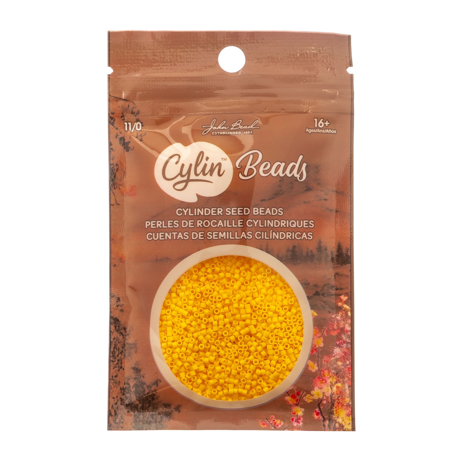 Cylin Bead 11/0 25g Bag Opaque Yellow Zest