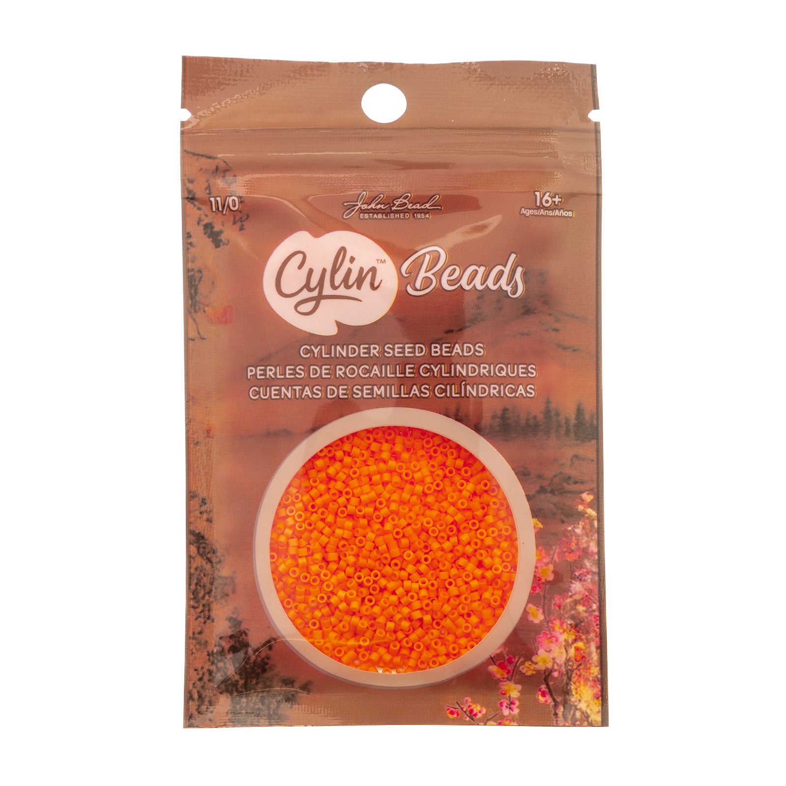 Cylin Bead 11/0 25g Bag Opaque Mango Burst