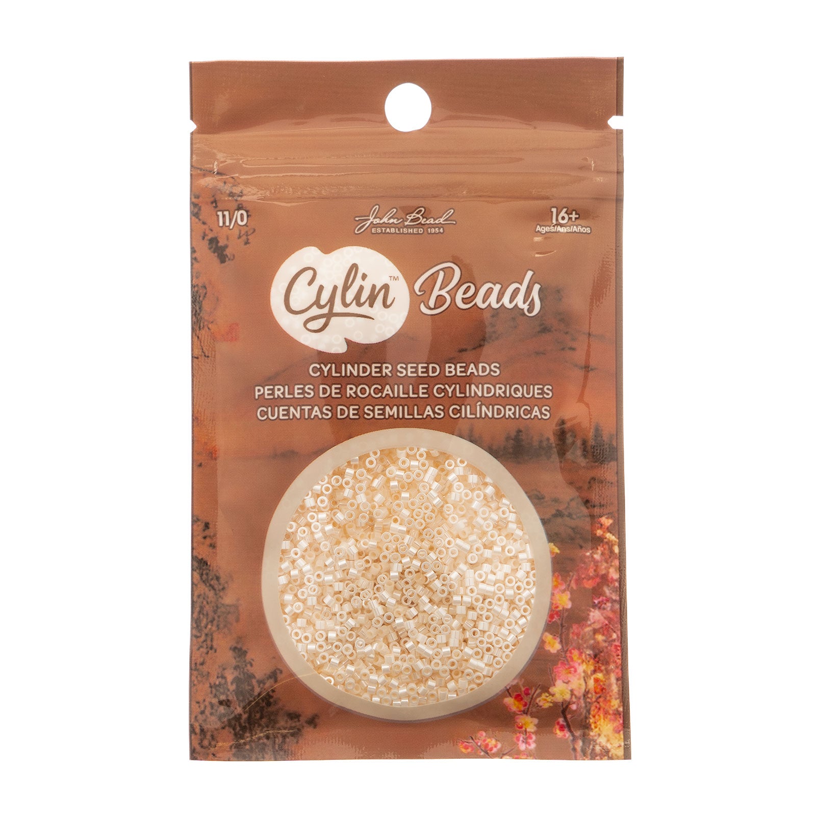 Cylin Bead 11/0 25g Bag Opaque White Bisque Ceylon