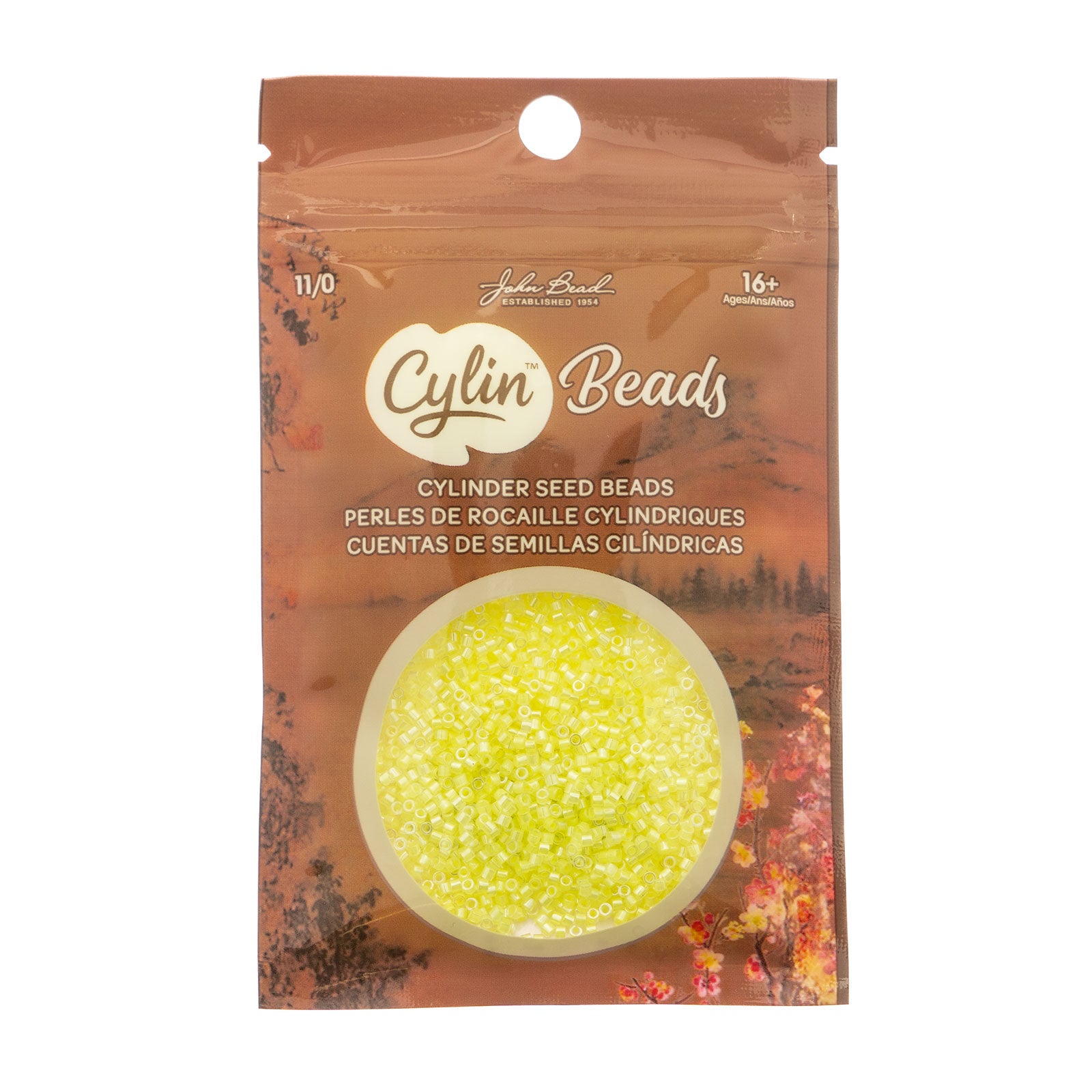 Cylin Bead 11/0 25g Bag Limeade Yellow Neon Color
