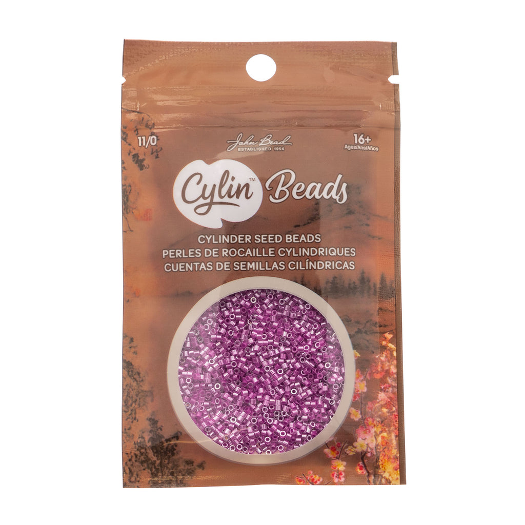 Cylin Bead 11/0 25g Bag Grape Neon Color