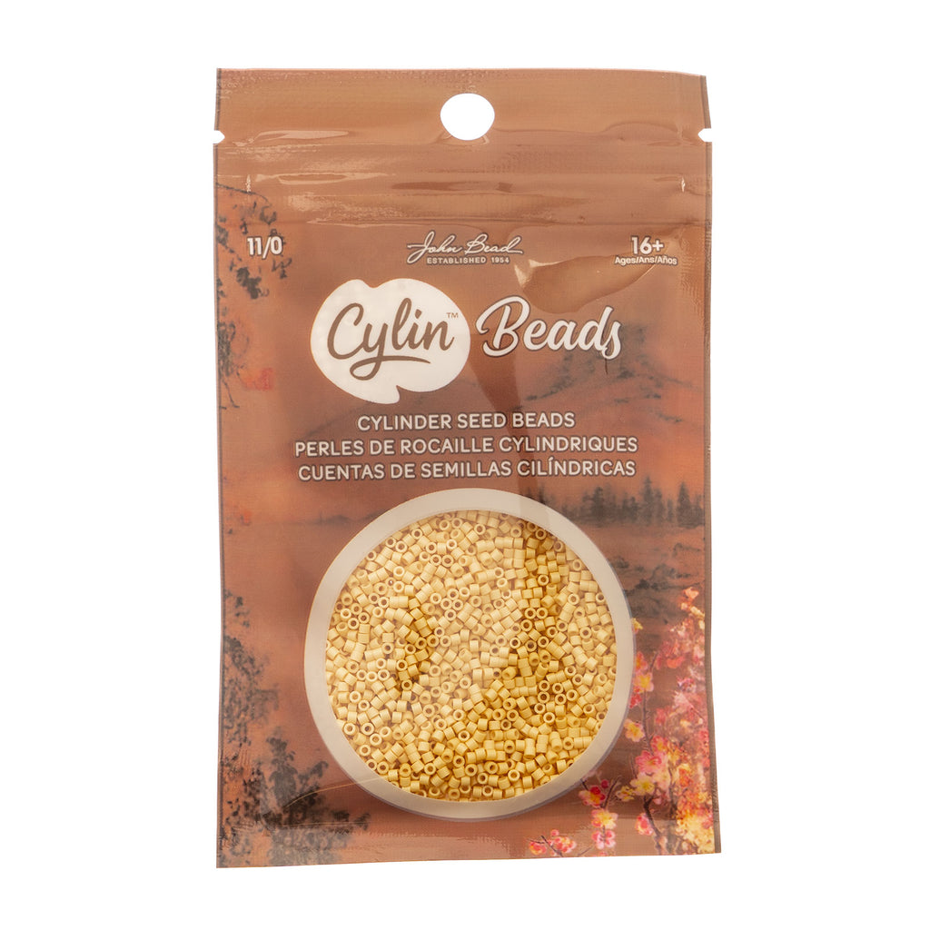 Cylin Bead 11/0 25g Bag Opaque Light Topaz
