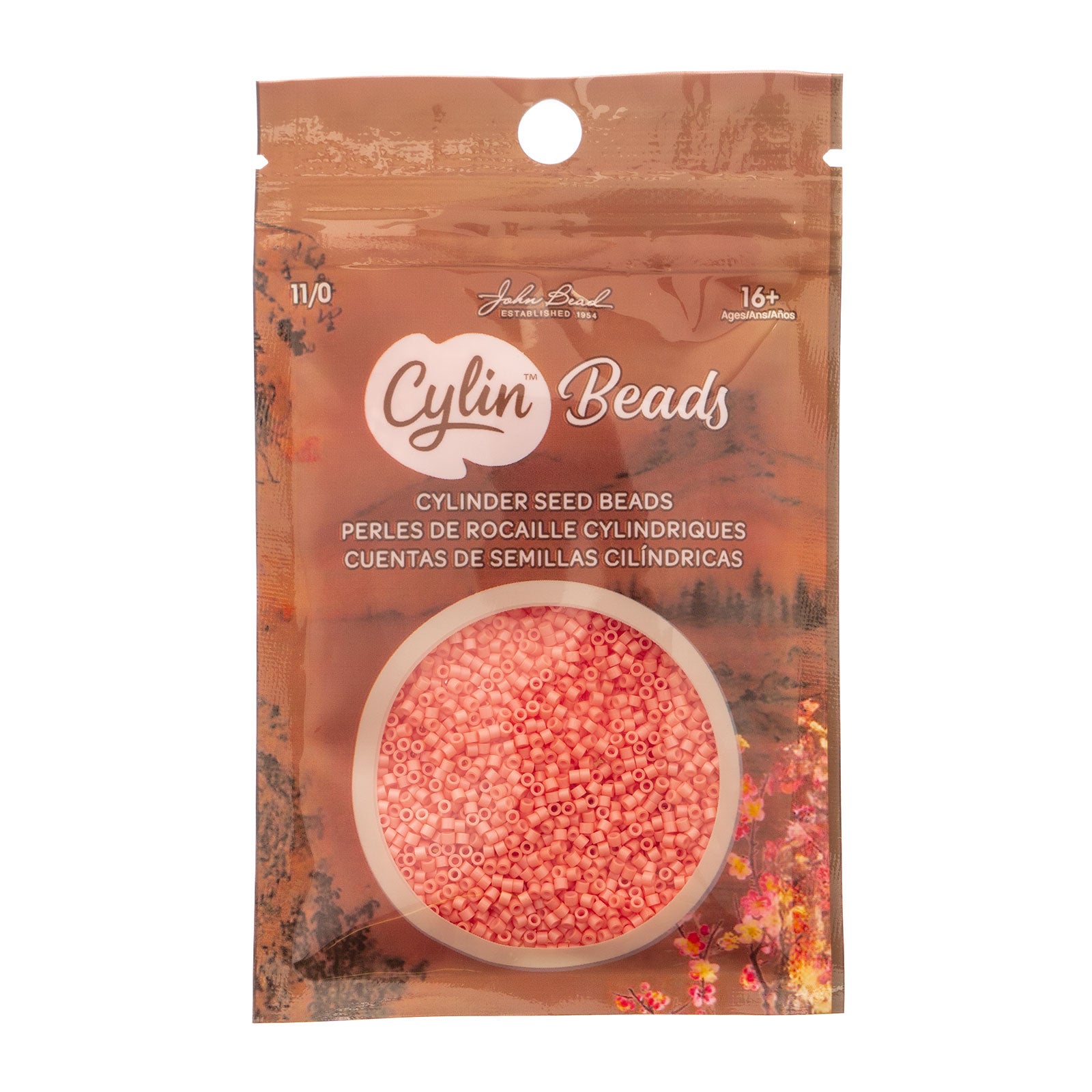 Cylin Bead 11/0 25g Bag Opaque Soft Coral Pink