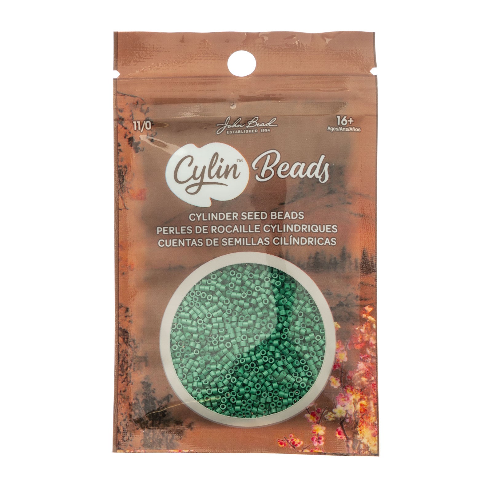 Cylin Bead 11/0 25g Bag Opaque Emerald Green
