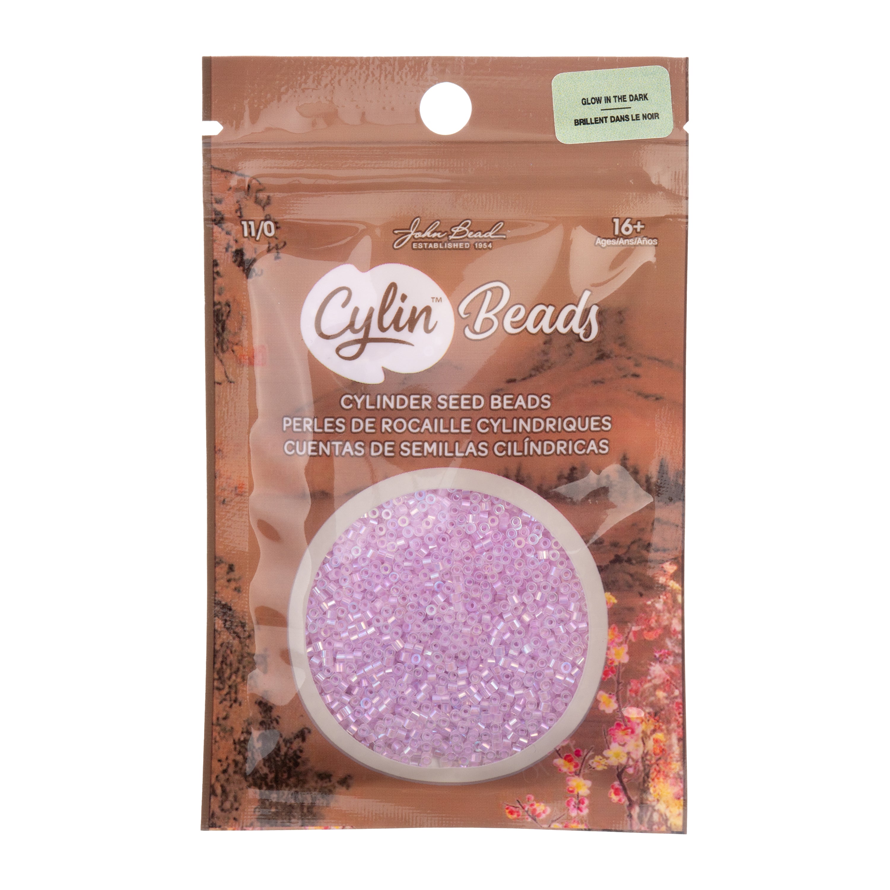 Cylin Bead 11/0 25g Bag Glow in Dark AB - Violet