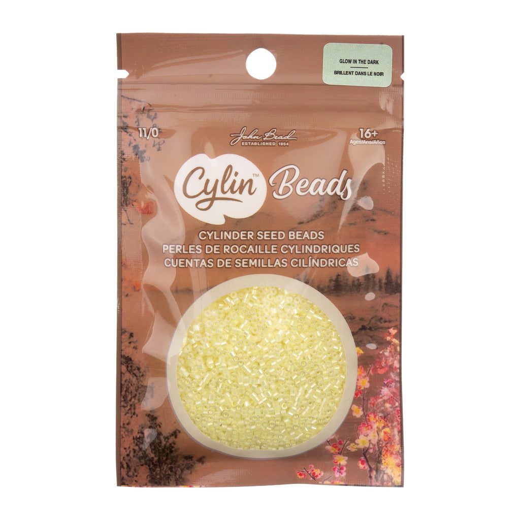 Cylin Bead 11/0 25g Bag Glow in Dark AB - Yellow
