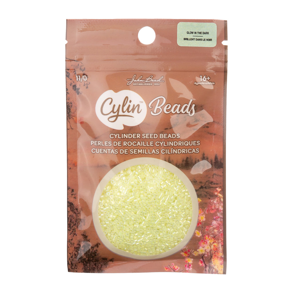 Cylin Bead 11/0 25g Bag Glow in Dark AB - Yellow Neon