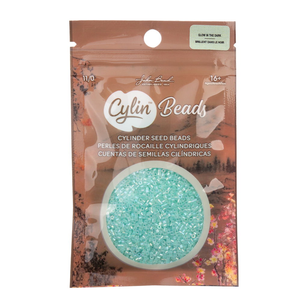 Cylin Bead 11/0 25g Bag Glow in Dark AB - Green
