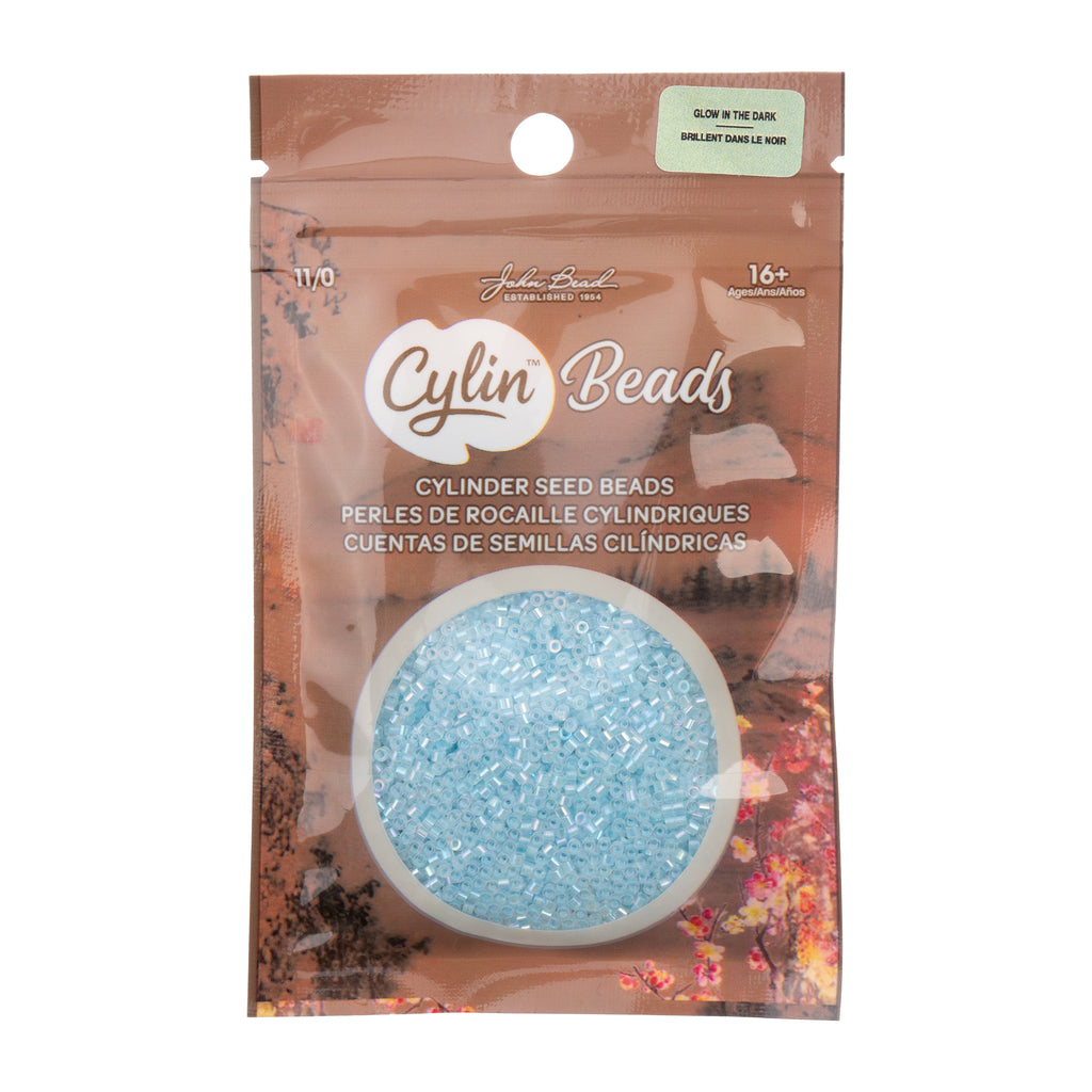 Cylin Bead 11/0 25g Bag Glow in Dark AB - Sky