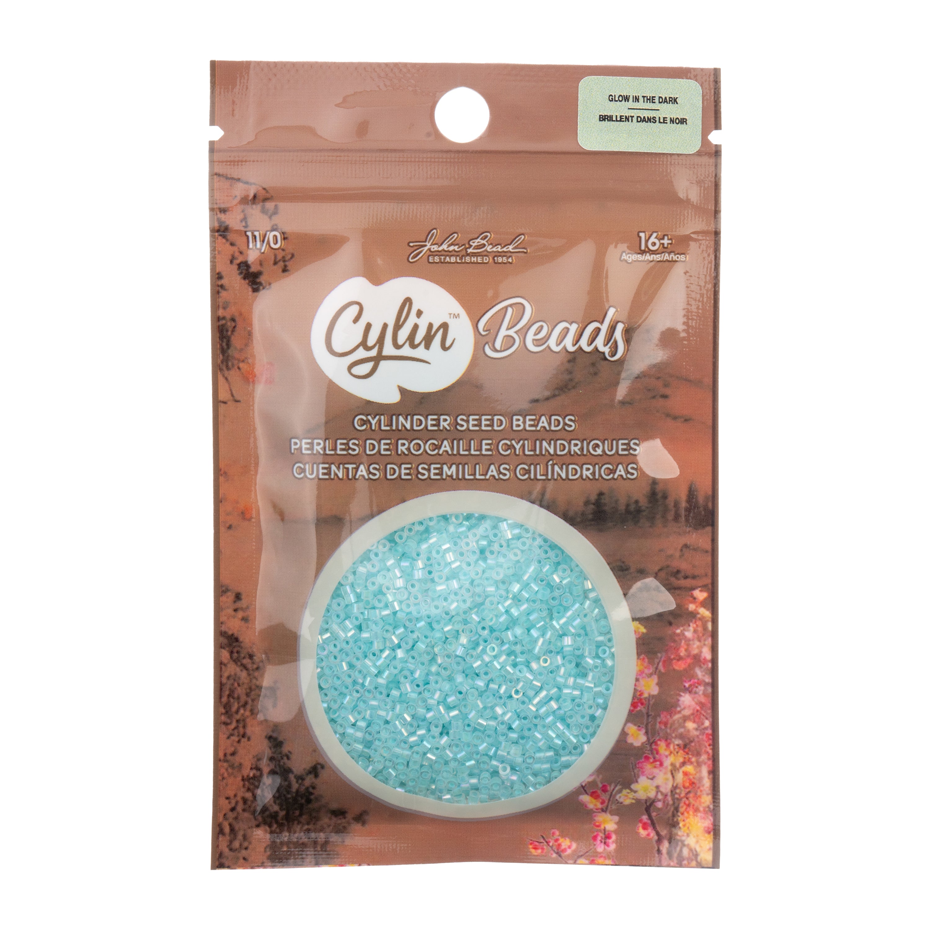 Cylin Bead 11/0 25g Bag Glow in Dark AB - Turquoise