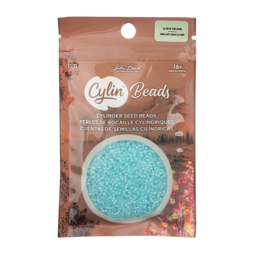 Cylin Bead 11/0 25g Bag Glow in Dark - Turquoise