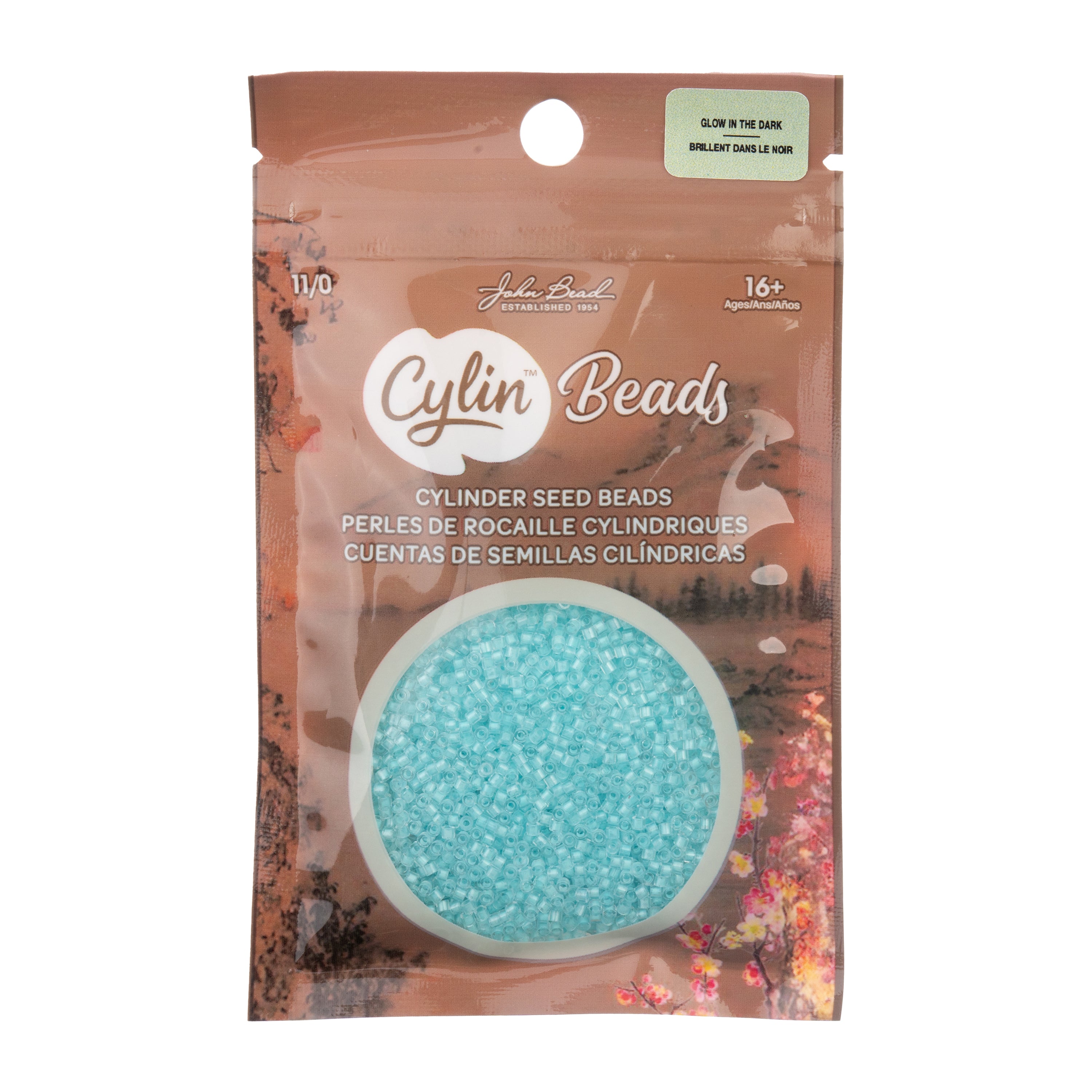 Cylin Bead 11/0 25g Bag Glow in Dark - Turquoise