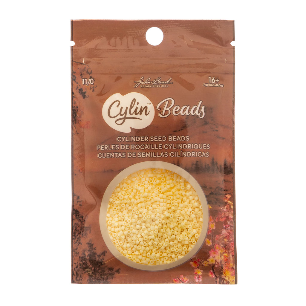 Cylin Bead 11/0 25g Bag Matte Macaron - Butter Cream