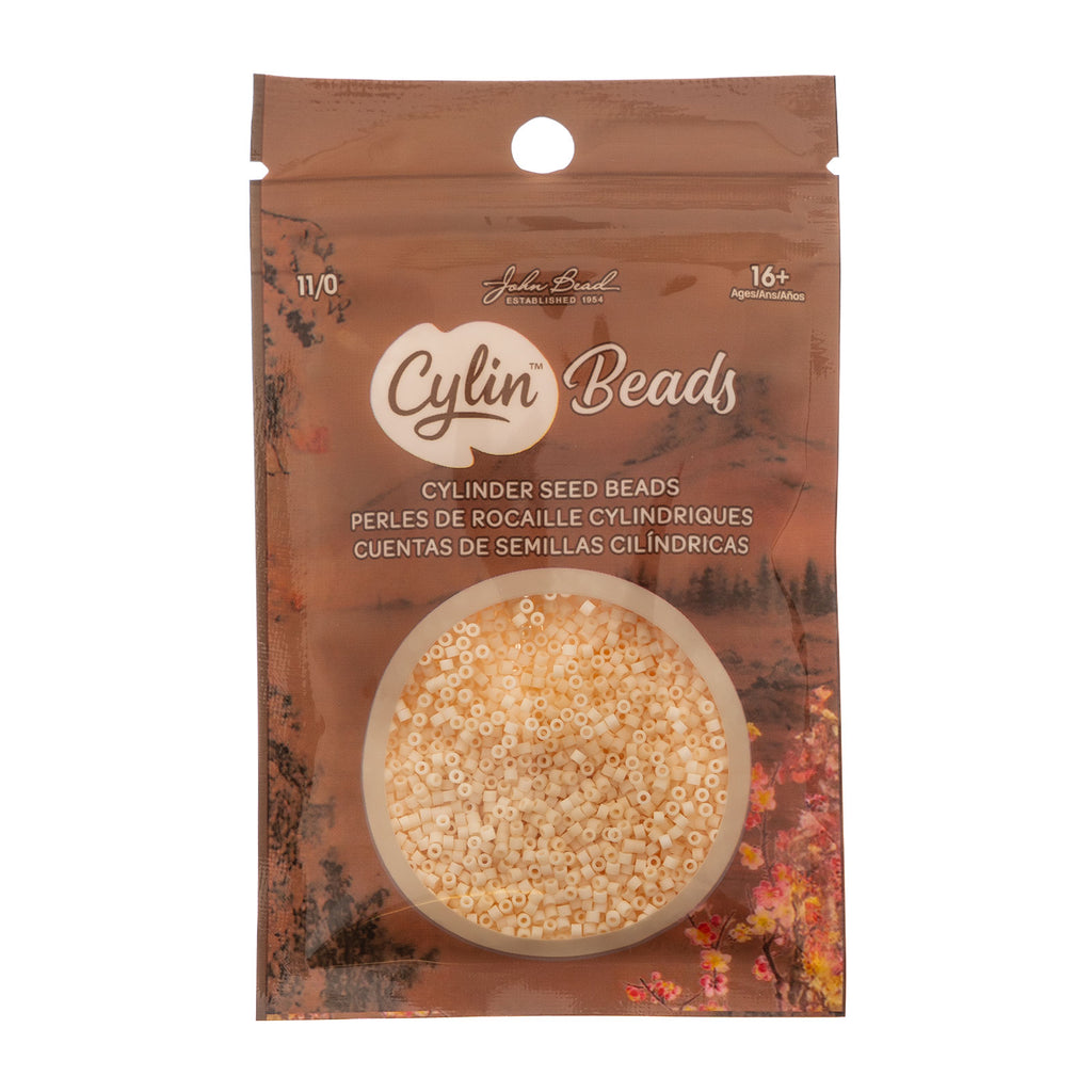Cylin Bead 11/0 25g Bag Matte Macaron - Blush Ivory