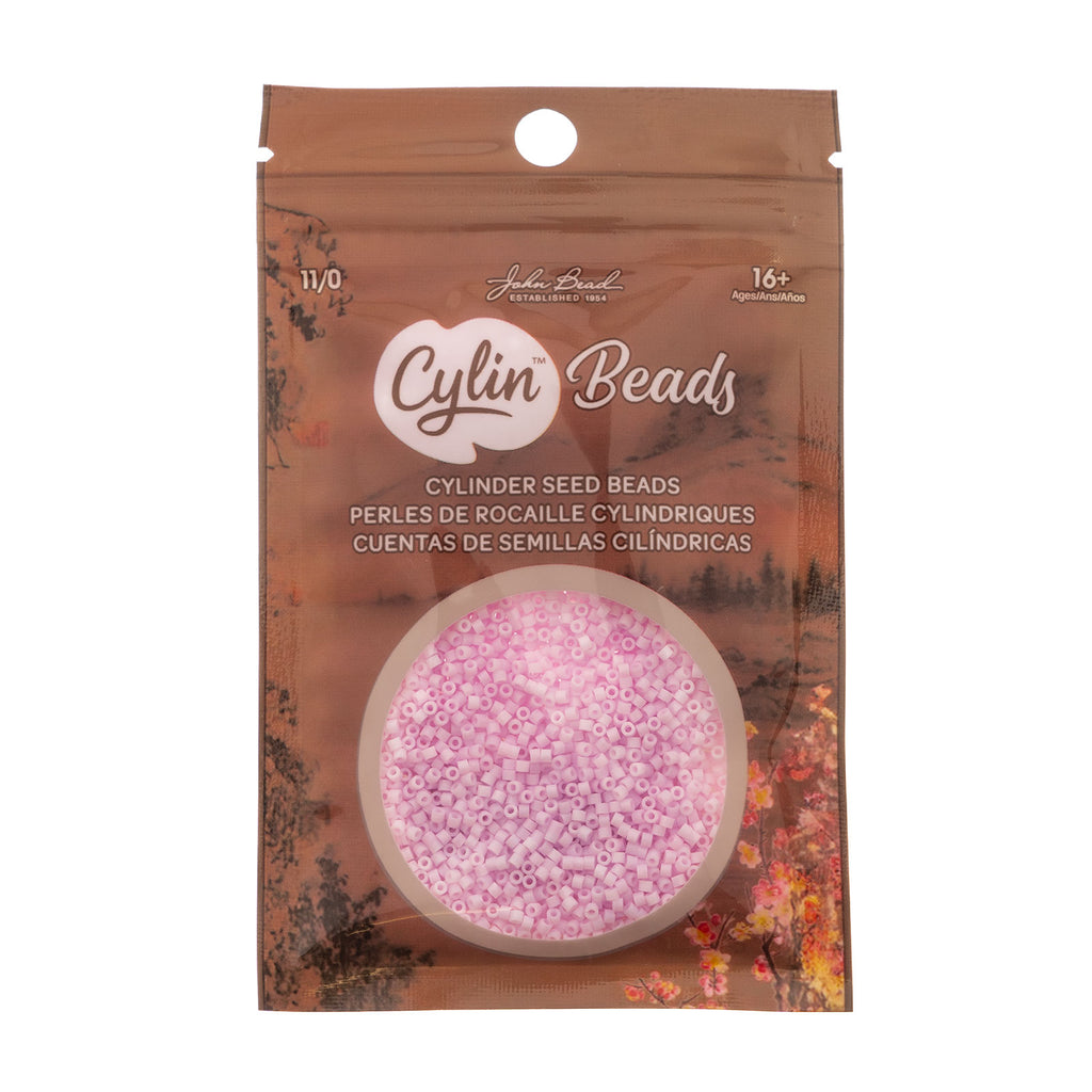 Cylin Bead 11/0 25g Bag Matte Macaron - Pink Cotton Candy