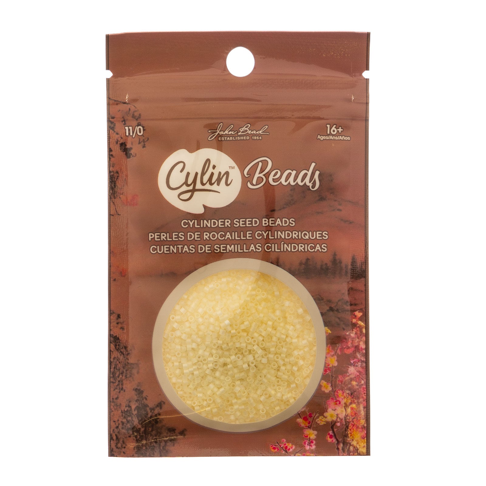 Cylin Bead 11/0 25g Bag Matte Macaron AB - Yellow