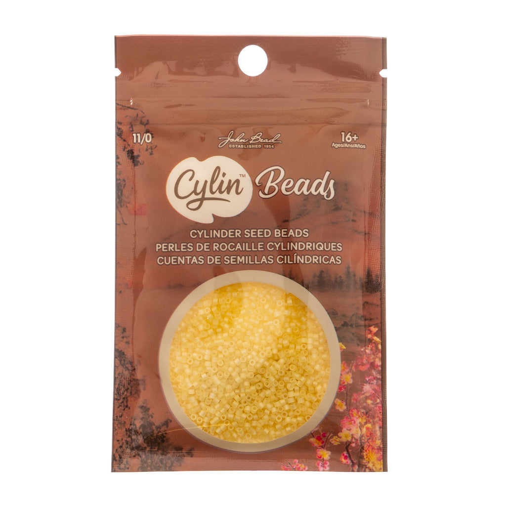 Cylin Bead 11/0 25g Bag Matte Macaron AB - Butter