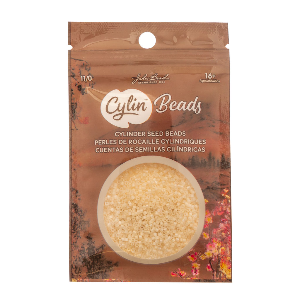 Cylin Bead 11/0 25g Bag Matte Macaron AB - Ivory