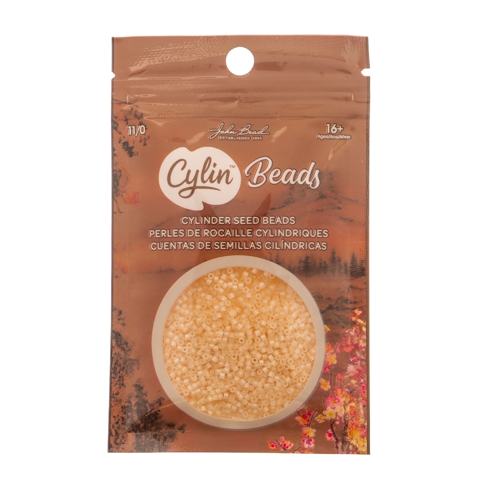 Cylin Bead 11/0 25g Bag Matte Macaron AB - Light Orange
