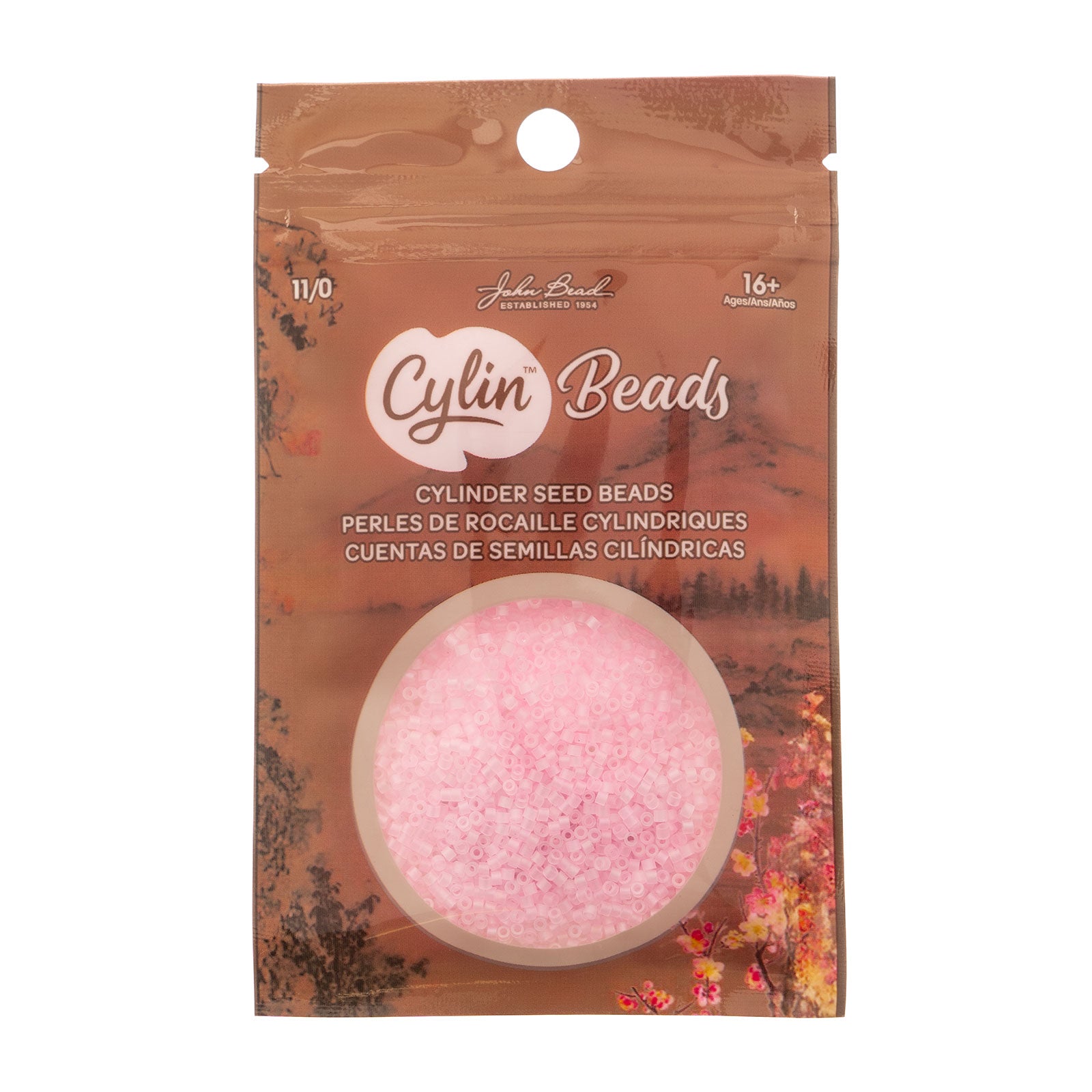 Cylin Bead 11/0 25g Bag Matte Macaron AB - Pink