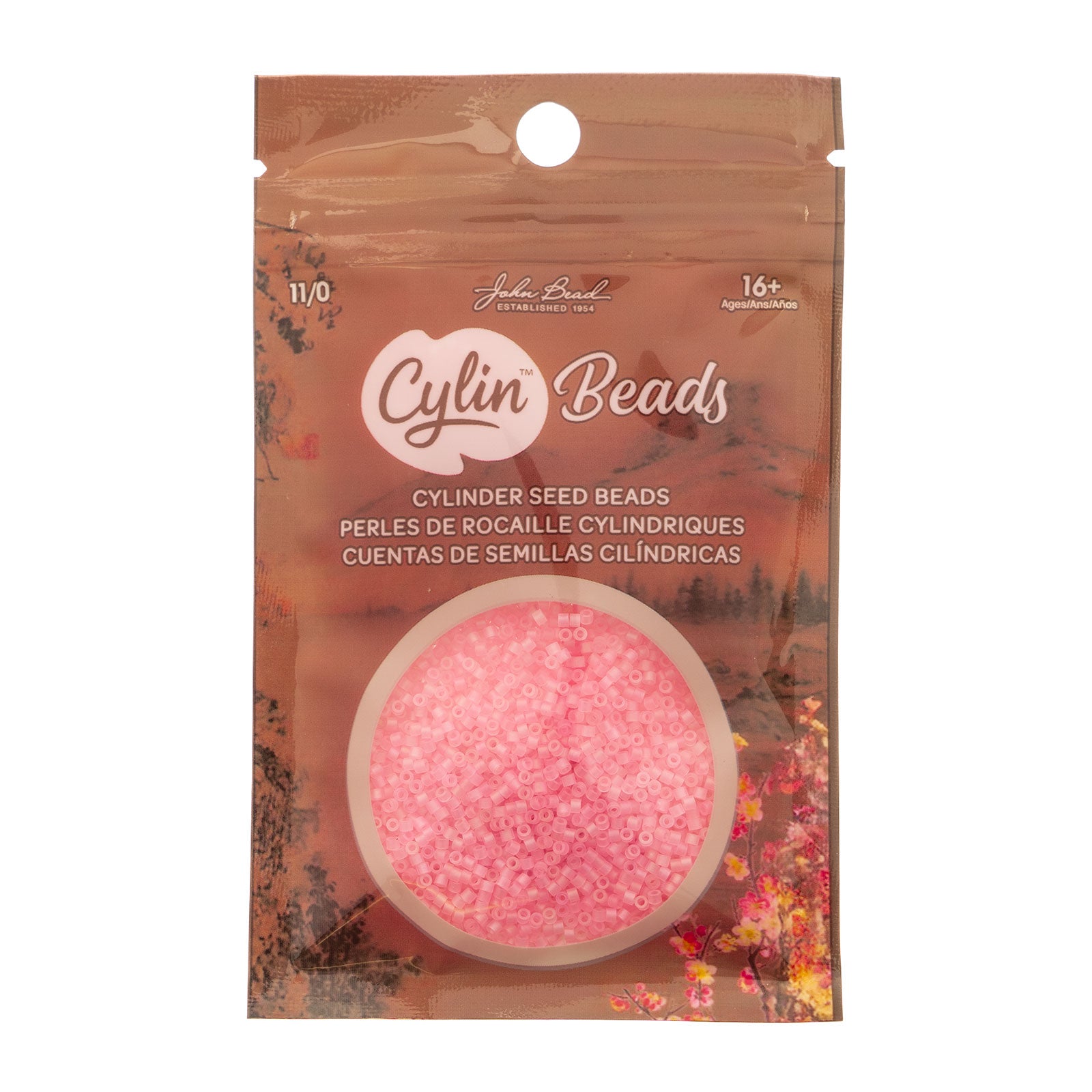 Cylin Bead 11/0 25g Bag Matte Macaron AB - Coral Pink
