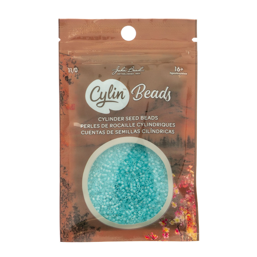 Cylin Bead 11/0 25g Bag Matte Macaron AB - Blue Turquoise