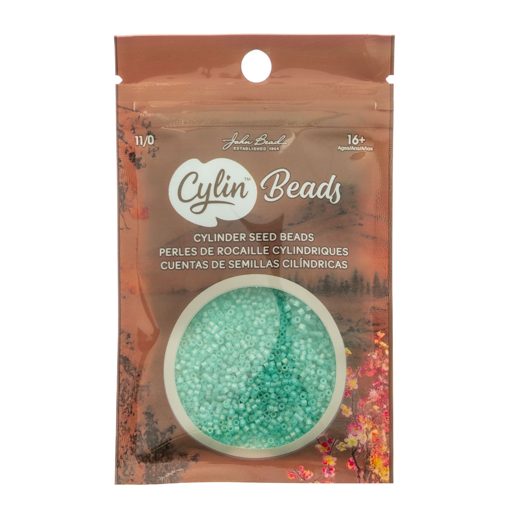 Cylin Bead 11/0 25g Bag Matte Macaron AB - Green Turquoise