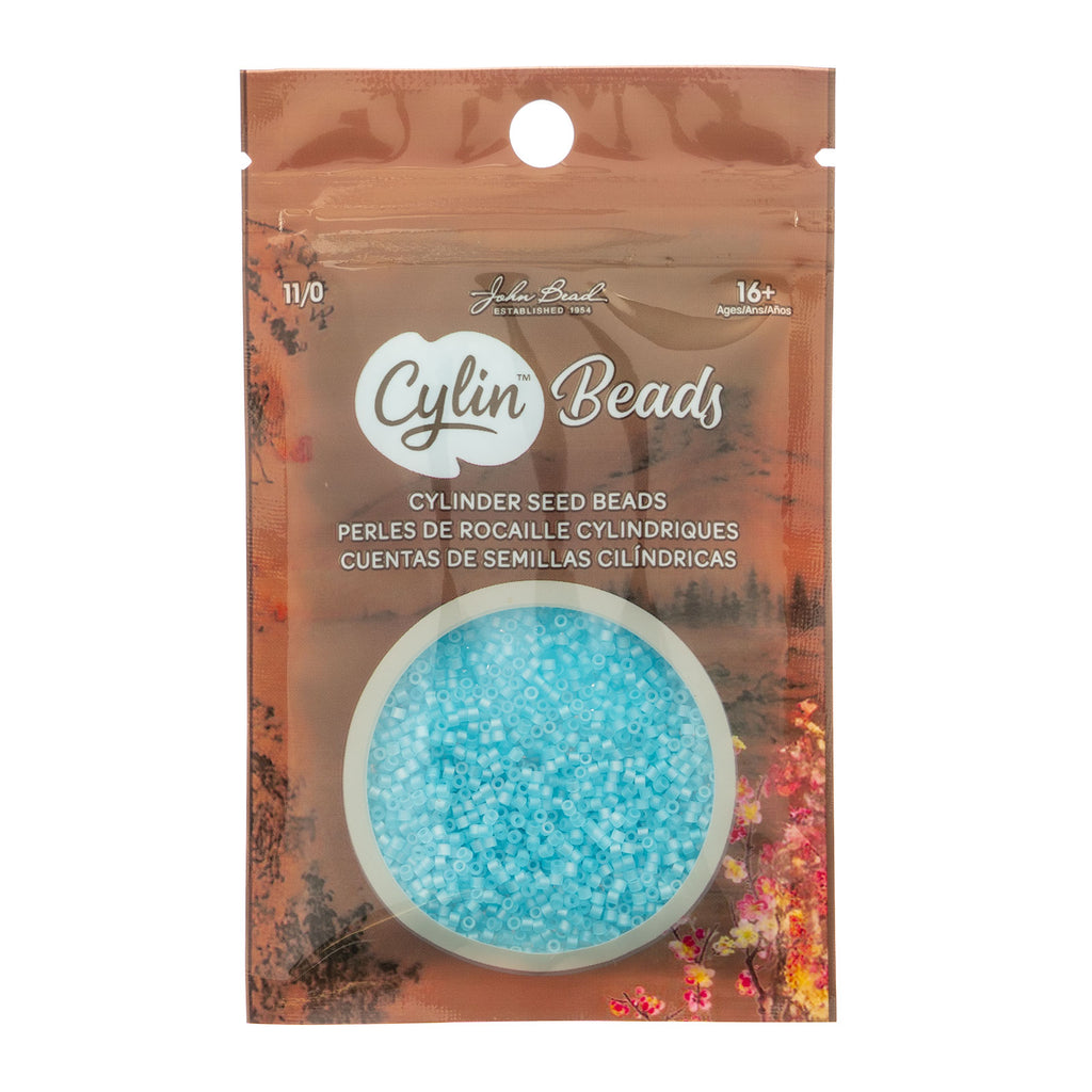 Cylin Bead 11/0 25g Bag Matte Macaron AB - Sky Blue