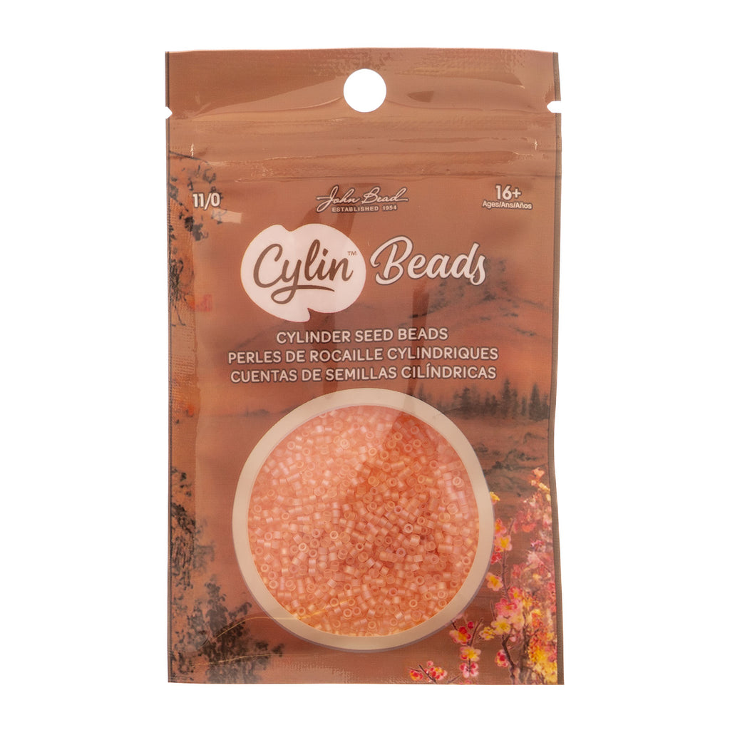 Cylin Bead 11/0 25g Bag Matte Macaron AB - Tangerine