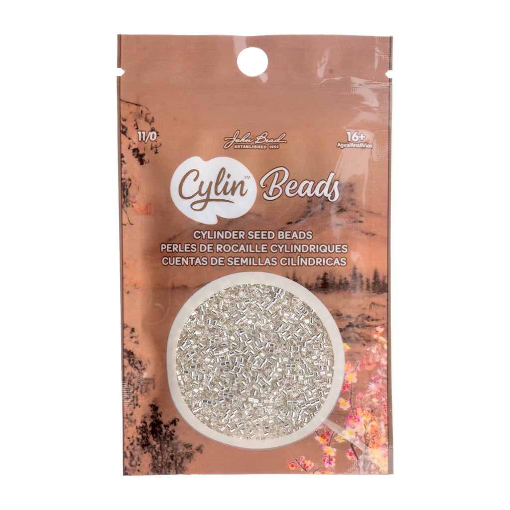Cylin Bead 11/0 25g Bag Crystal S/L