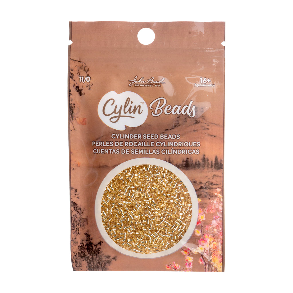Cylin Bead 11/0 25g Bag Gold S/L